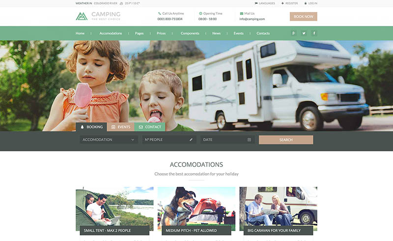 création de site web camping